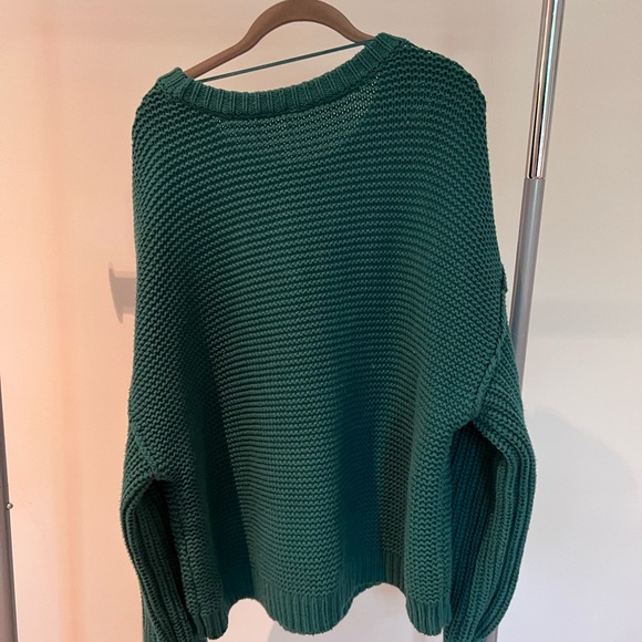 *RARE* free people Leslie cable knit sweater size L - Picture 3 of 6